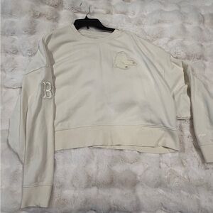 REDSOX Women's Cream Sweater Cardigan